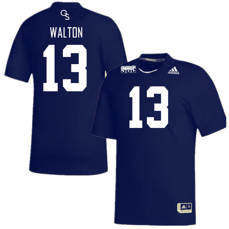 Men #13 Coby Walton Georgia Southern Eagles College Football Jerseys Stitched Sale-Navy